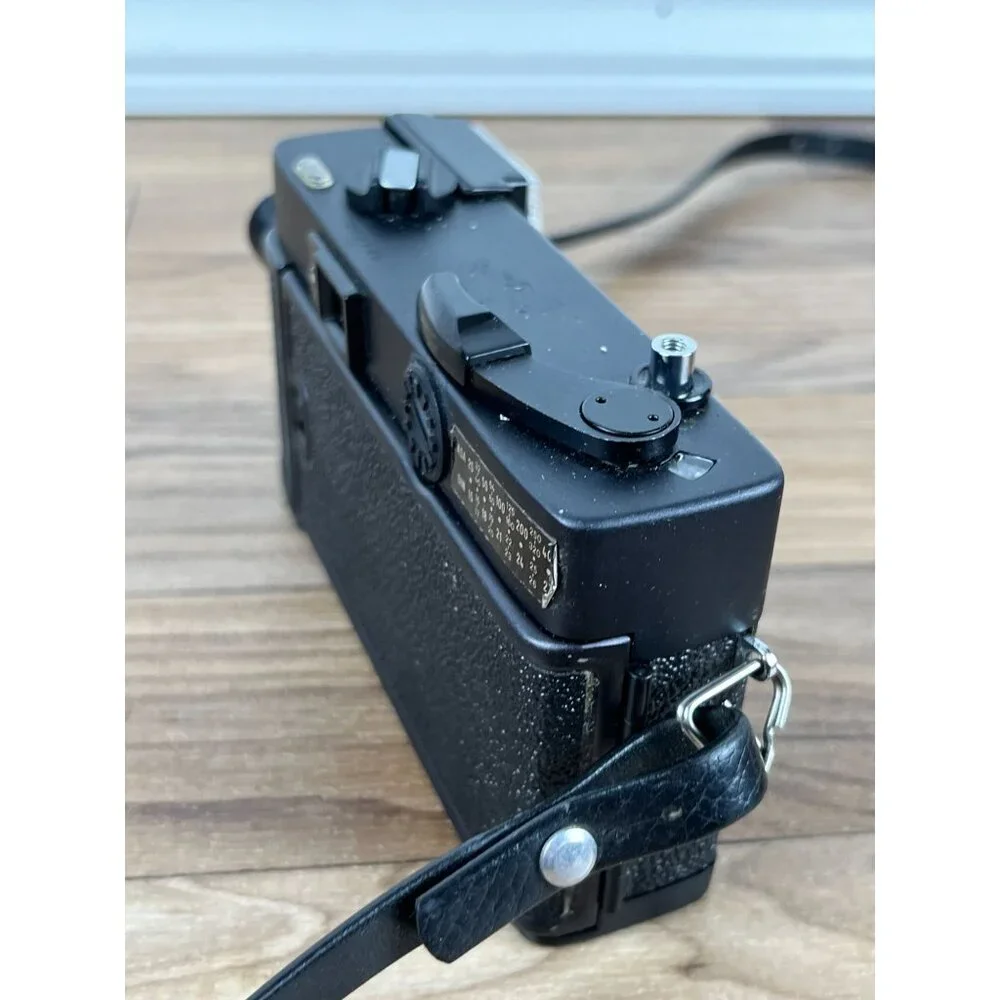 Konica C35 EF Film Camera w/HEXANON 38mm F2.8 Lens Cap & Case PARTS/REPAIR